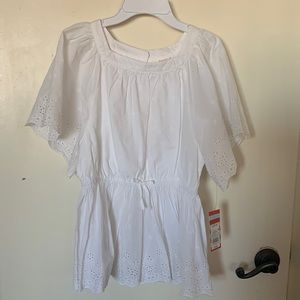 NWT Cat & Jack eyelet top